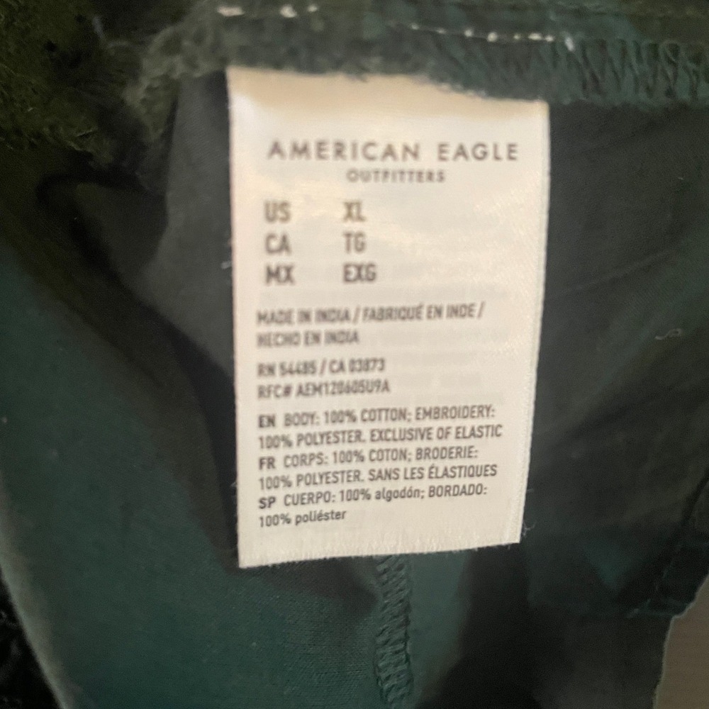 American Eagle‎ Women XL Green Eyelet Embroidered Peplum Top  Cottagecore Fairy - Picture 9 of 9